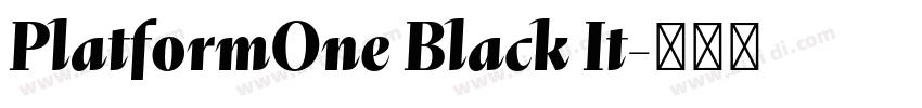 PlatformOne Black It字体转换